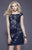 Shail K - 21244 Beaded Scoop Cap Sleeves Dress In Blue