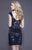 Shail K - 21244 Beaded Scoop Cap Sleeves Dress In Blue