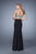 La Femme - 21250 Two Piece Embroidered Sheath Dress In Black and Gold