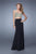 La Femme - 21250 Two Piece Embroidered Sheath Dress In Black and Gold