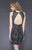 Shail K - 21255 Sleeveless Halter Sequined Dress In Black