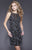 Shail K - 21255 Sleeveless Halter Sequined Dress In Black
