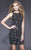Shail K - 21255 Sleeveless Halter Sequined Dress In Black