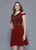Shail K - 21261 One Shoulder Sequined Cocktail Dress In Red