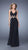 La Femme - 21262 Bejeweled V-neck A-line Dress In Black
