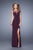 La Femme - 21266 Embellished Illusion Jewel Sheath Dress In Purple