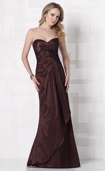 Cameron Blake by Mon Cheri - 212690 Long Dress In Cocoa