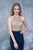 Nina Canacci - 2126 Illusion Geo-Halter Sheath Gown In Blue and Gold