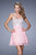 La Femme - 21284 Strapless Sweetheart A-line Dress In Pink