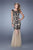 La Femme Embroidered Illusion Bateau Trumpet Dress 21286 - 1 pc Black/Nude In Size 0 Available In Black and Neutral