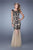 La Femme - 21286 Embroidered Illusion Bateau Trumpet Dress in Black and Neutral