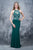 Nina Canacci - 2128 Embroidered Illusion Halter Sheath Dress In Green