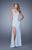 La Femme - 21295 Lace Sweetheart Sheath Dress In Blue
