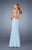 La Femme - 21295 Lace Sweetheart Sheath Dress In Blue