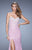 La Femme - 21295 Lace Sweetheart Sheath Dress In Purple
