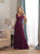 Montage - 212962 Ruched V-Neck Dress in Purple