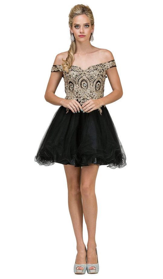 Dancing Queen - 2130 Off Shoulder Embellished Cocktail Dress