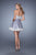 La Femme - 21306 Embroidered Sweetheart Organza A-line Dress in Silver and Gray