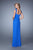 La Femme - 21310 Beaded Sweetheart Sheath Dress In Blue