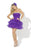 Blush - X001 Strapless Ruffled Cocktail Dress In Purple