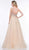 Colors Dress - 2132 Sequin Embellished A-Line Gown In Nude