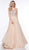 Colors Dress - 2132 Sequin Embellished A-Line Gown In Nude