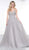Colors Dress - 2132 Sequin Embellished A-Line Gown In Silver