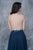 Nina Canacci - 2133 Scalloped Plunging Illusion Gown In Blue