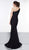 Colors Dress - 2133 One Shoulder High Slit Mermaid Gown In Black