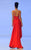 MNM Couture - 2134 Sleeveless Ruched Side Gathered Long Dress in Red