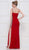 Colors Dress - 2135 Beaded Plunging V-Neck A-Line Gown In Red
