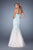 Gigi - 21369 Lace Applique Tulle Mermaid Gown In Green