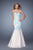 Gigi - 21369 Lace Applique Tulle Mermaid Gown In Green