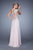 La Femme - 21379 Embroidered Asymmetric A-line Dress In Pink