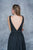 Nina Canacci - 2137 Lace Deep V-neck Column Dress In Black