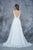 Nina Canacci - 2137 Lace Deep V-neck Column Dress In White