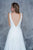 Nina Canacci - 2137 Lace Deep V-neck Column Dress In White