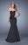 La Femme - Strapless Peplum Mermaid Gown 21380 In Black