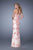 GiGi - 21386 Embellished Sweetheart Sheath Dress in Pink and White