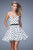 La Femme - 21388 Strapless Sweetheart Retro Cocktail Dress In White and Black