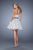 La Femme - 21388 Strapless Sweetheart Retro Cocktail Dress In White and Black