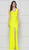 Colors Dress - 2138 Sleeveless Knotted V Neck Fitted Long Gown In Yellow