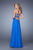 La Femme - 21394 Embroidered Sweetheart A-line Dress In Blue