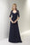 Christina Wu Elegance - 17771 Cordial Lace 3/4 Length Sleeve  Gown in Black