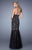 GiGi - 21400 Lace Illusion Halter Mermaid Dress in Black and Neutral