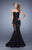 La Femme - 21428 Strapless Lace Mermaid Gown In Black
