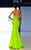 MNM Couture - 2143 Bejeweled Halter Mermaid Dress In Green