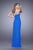 La Femme - 21441 Ruched Sweetheart Sheath Dress In Blue