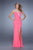 La Femme - 21441 Ruched Sweetheart Sheath Dress In Pink
