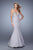 La Femme - 21443 Embroidered Strapless Mermaid Gown In Gray